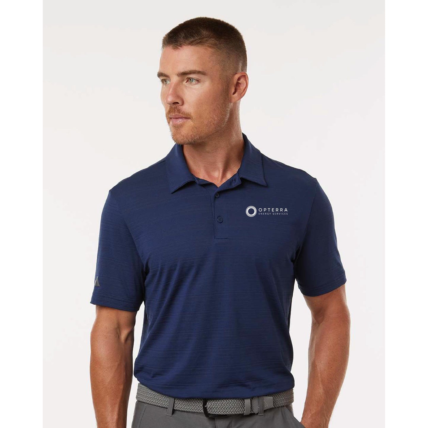 Men's Textured Stripe Polo