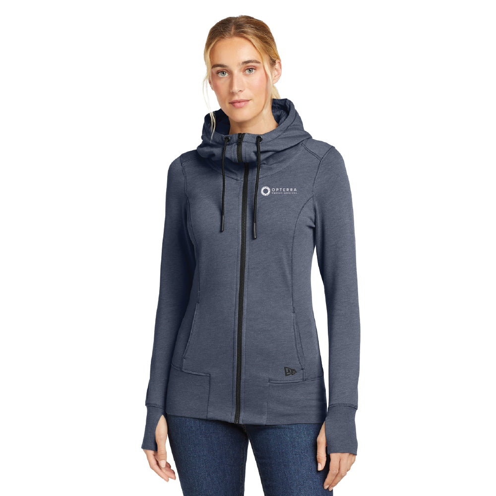 New Era® Women's Tri-Blend Fleece Full-Zip Hoodie