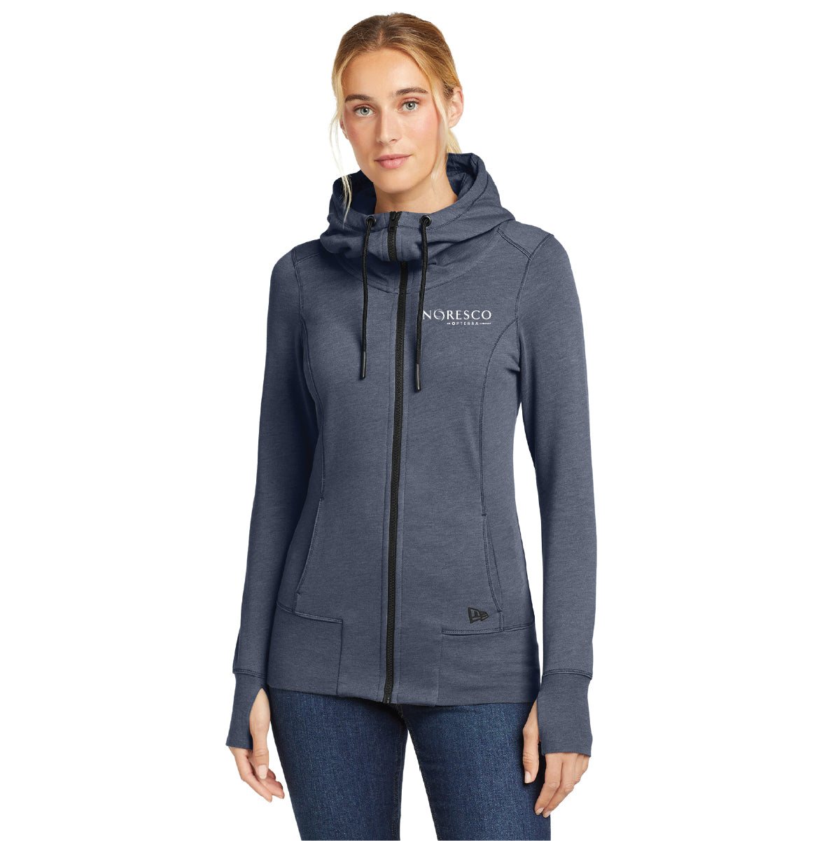 New Era® Women's Tri-Blend Fleece Full-Zip Hoodie - NORESCO