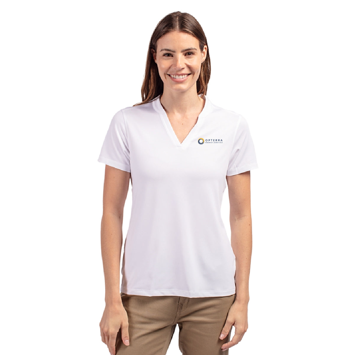 Cutter & Buck Forge Eco Heathered Stretch Womens Blade Top