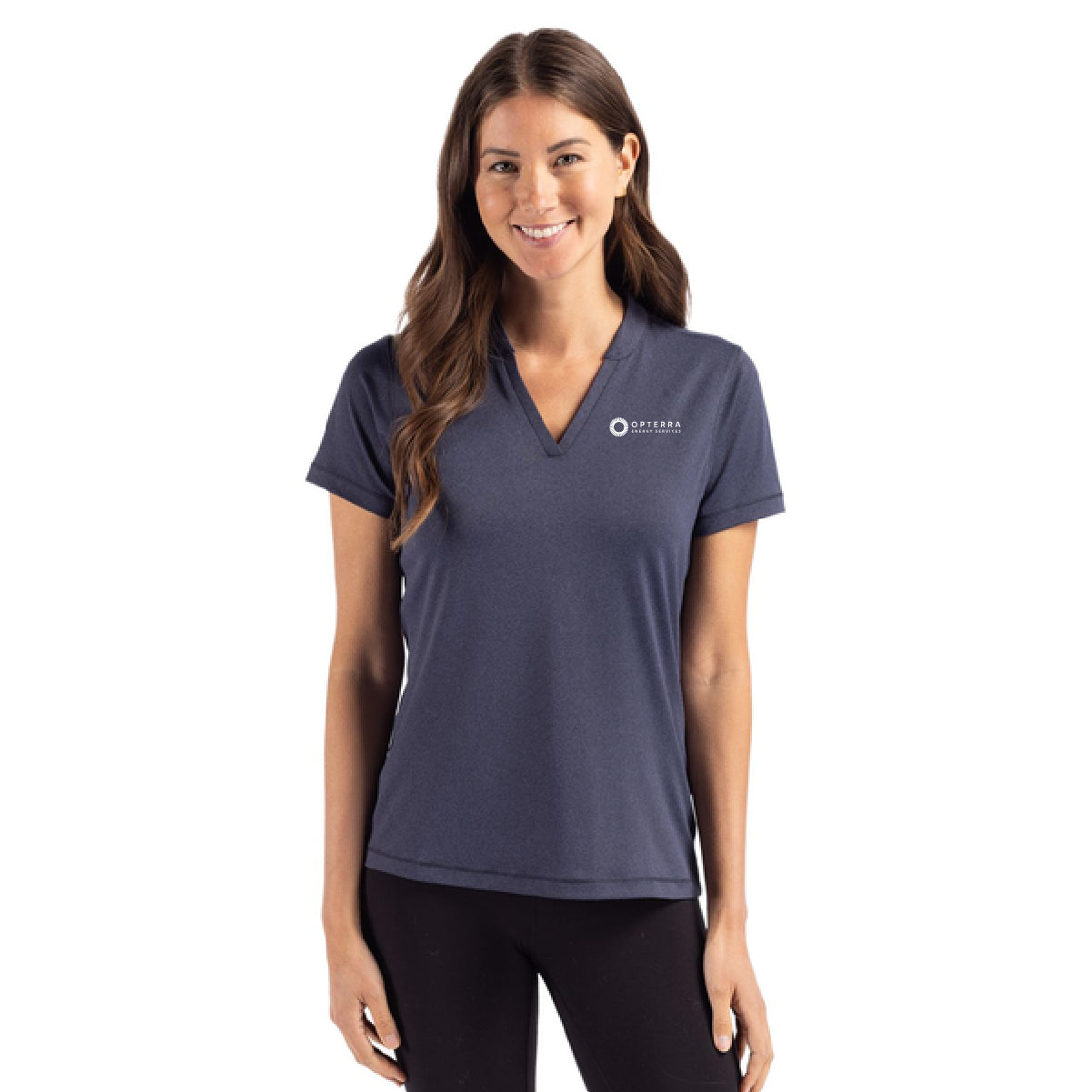 Cutter & Buck Forge Eco Heathered Stretch Womens Blade Top