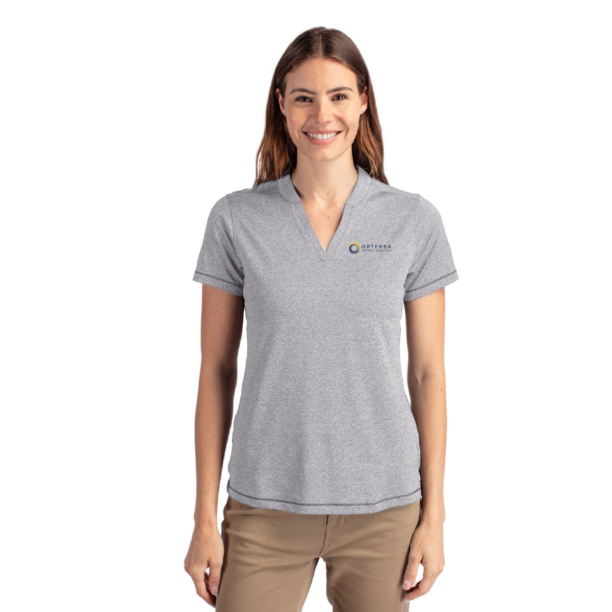 Cutter & Buck Forge Eco Heathered Stretch Womens Blade Top