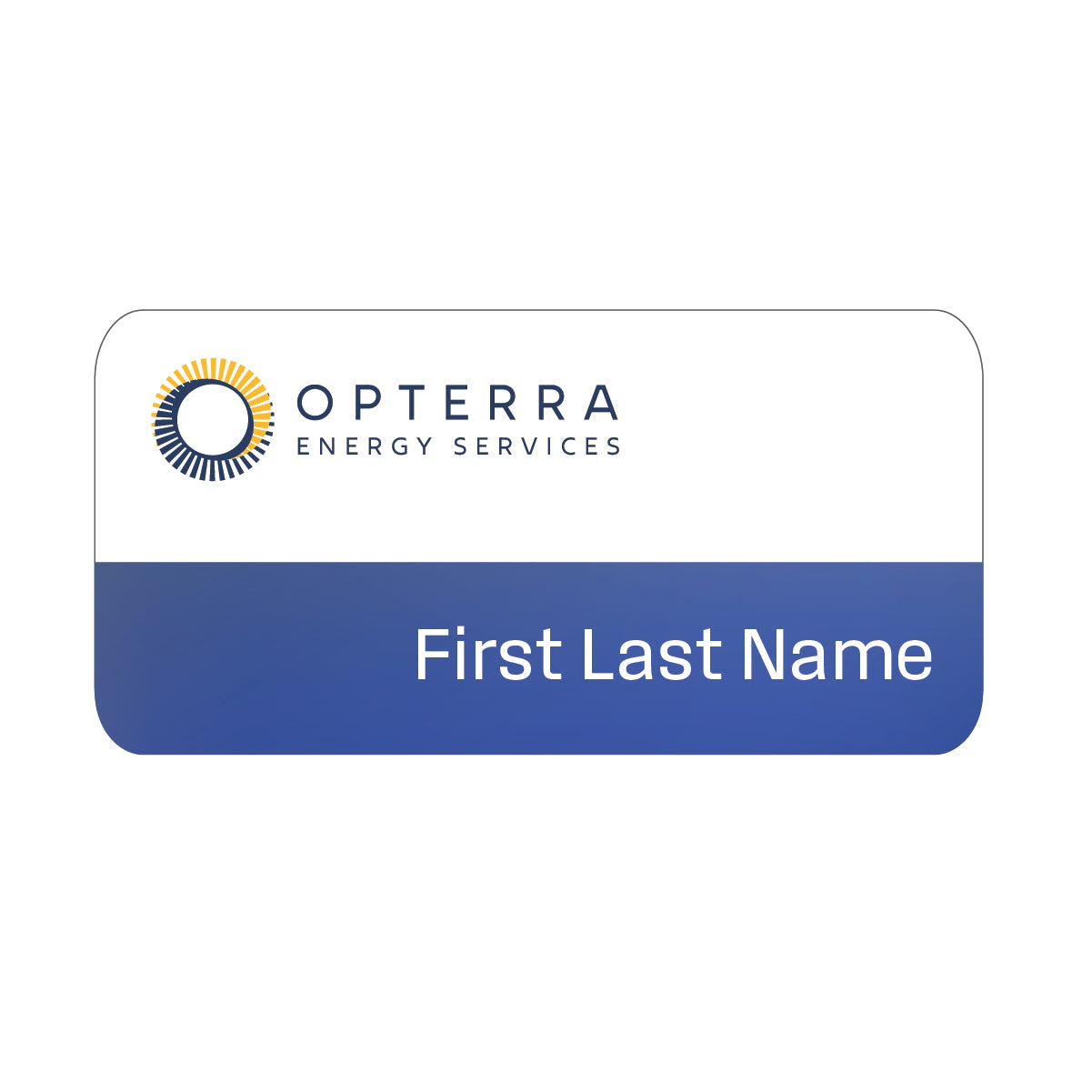2"x4" aluminum name badge