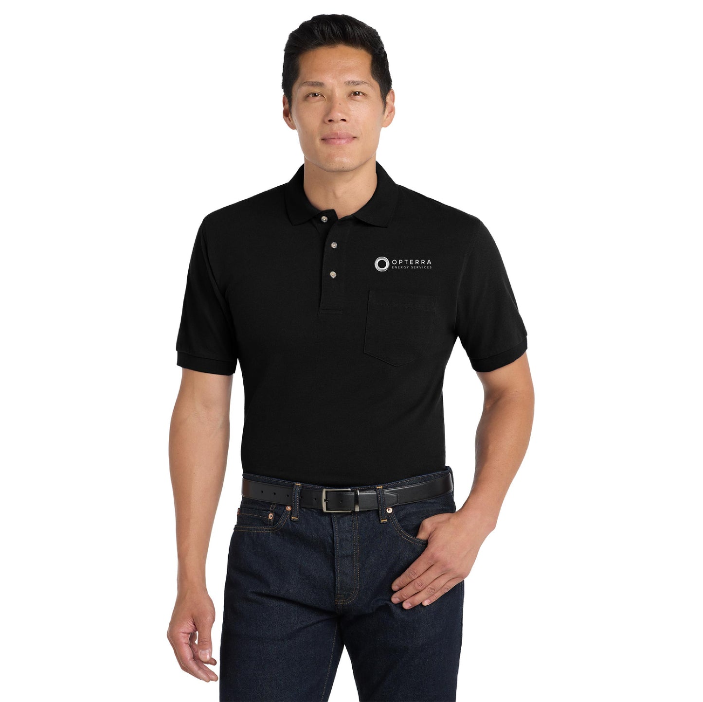 Port Authority Heavyweight Cotton Pique Polo with Pocket