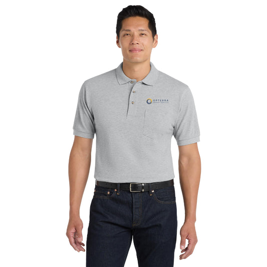 Port Authority Heavyweight Cotton Pique Polo with Pocket