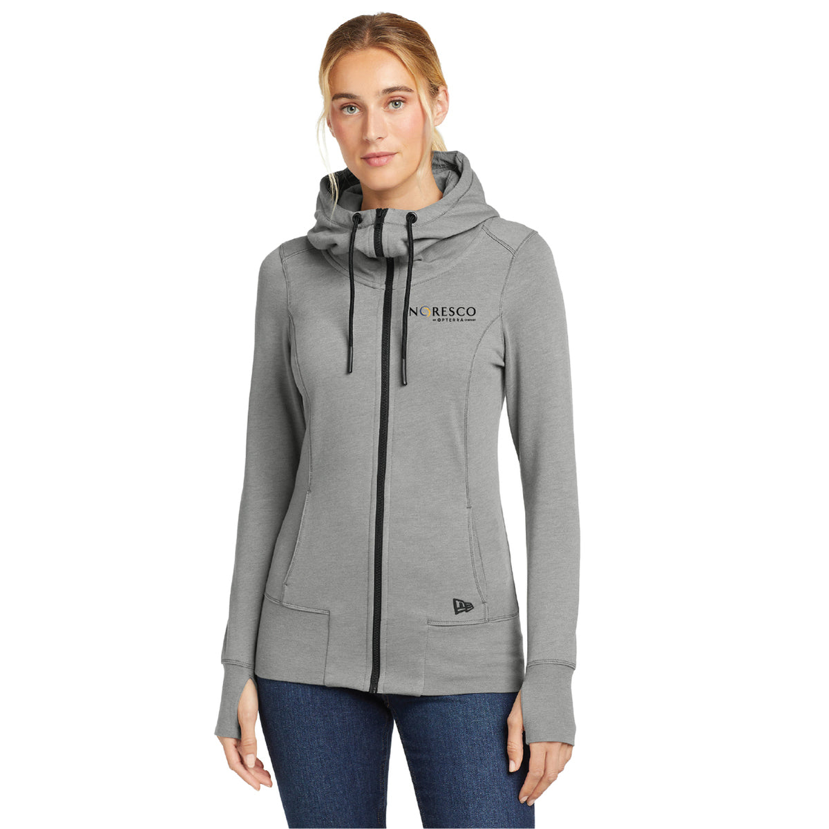 New Era® Women's Tri-Blend Fleece Full-Zip Hoodie - NORESCO