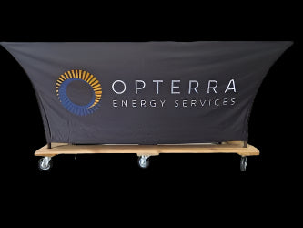 BLACK 6' UltraFit Classic Table Throw Yellow/Blue Logo